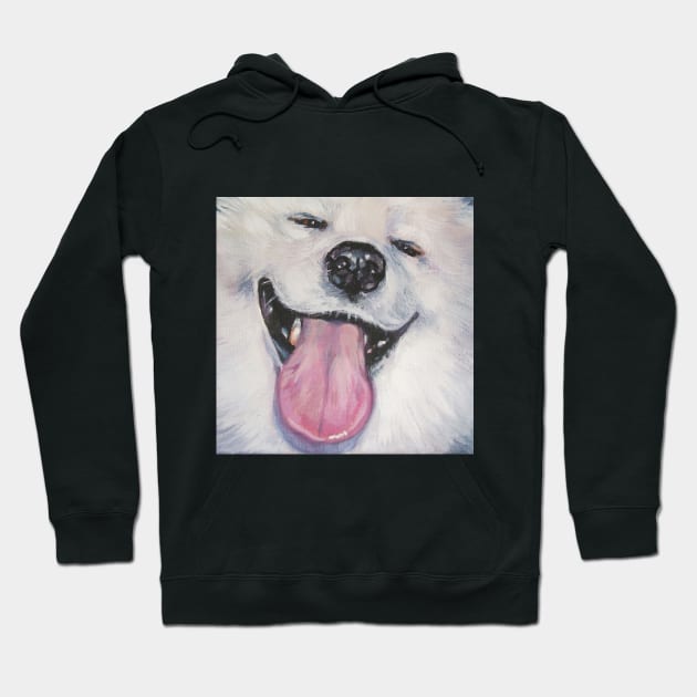 samoyed Fine Art Painting Hoodie by LASHEPARD